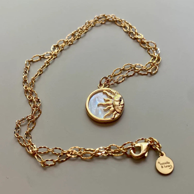 Golden Sol & Pearl Glow Necklace