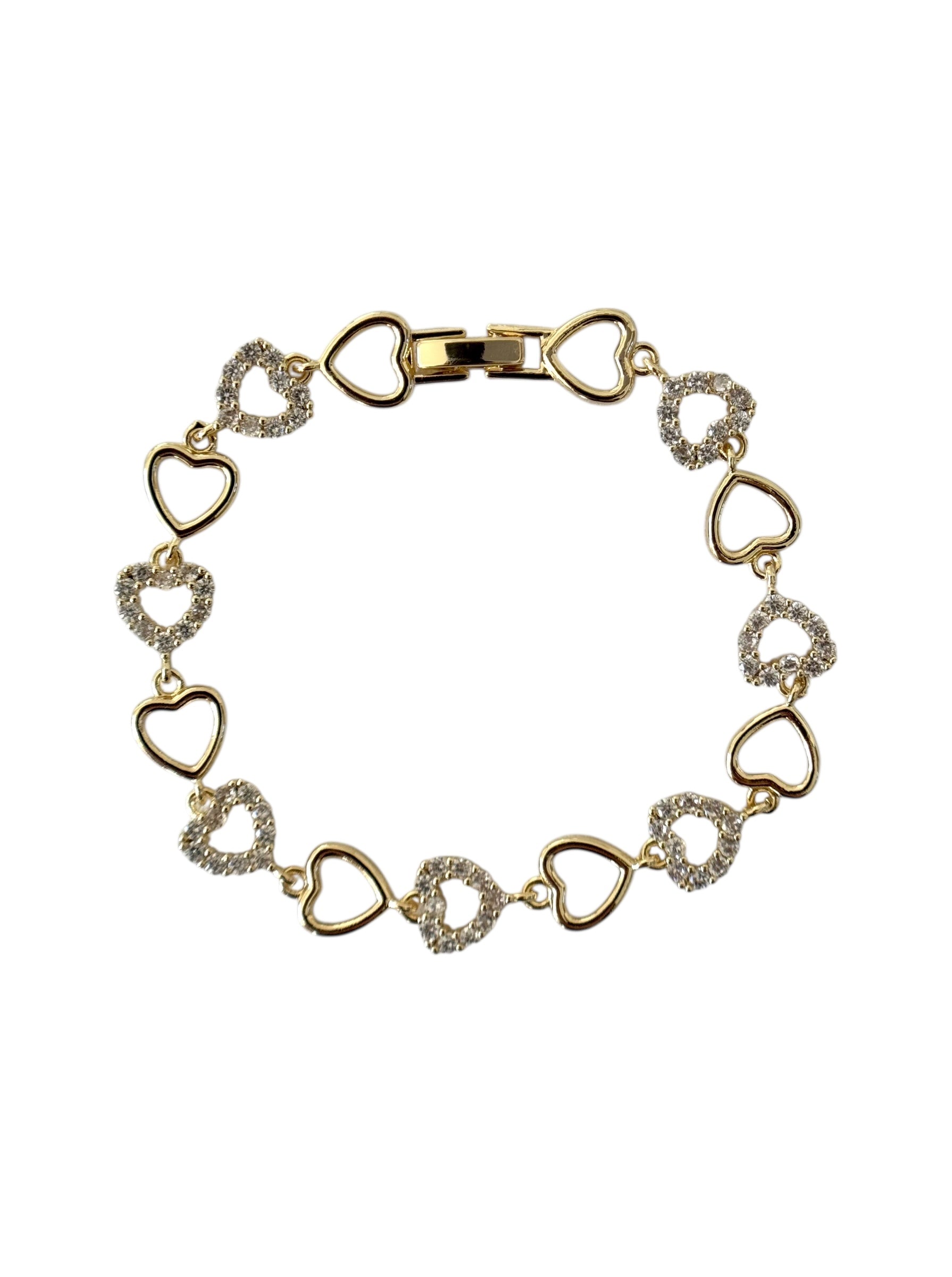 Gold Plated 14K – B009

Open Heart Crystal Bracelet