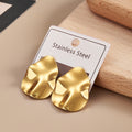 Melted Gold Statement Earrings