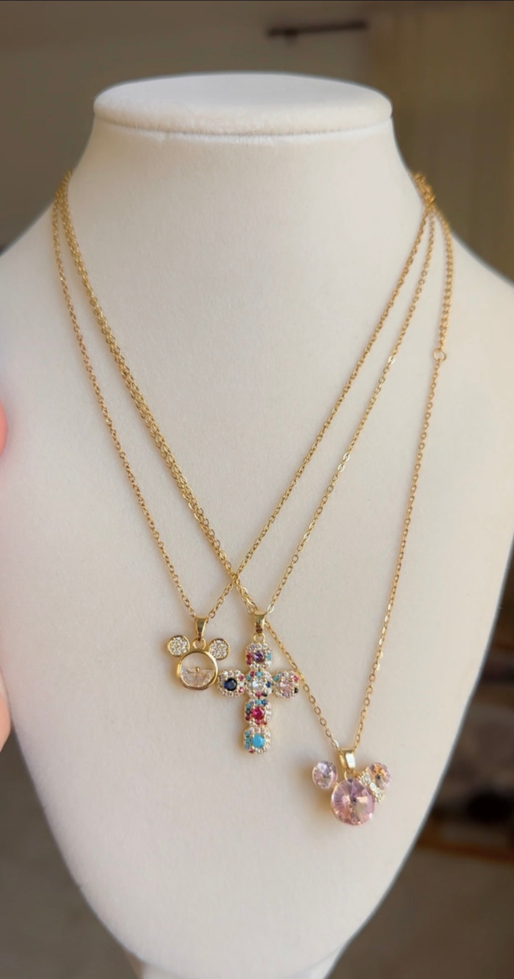 Rainbow Faith Cross Necklace