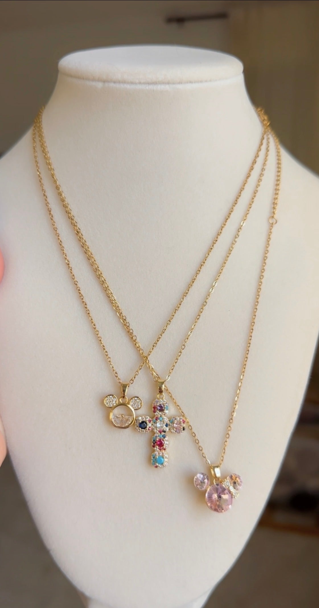 Rainbow Faith Cross Necklace