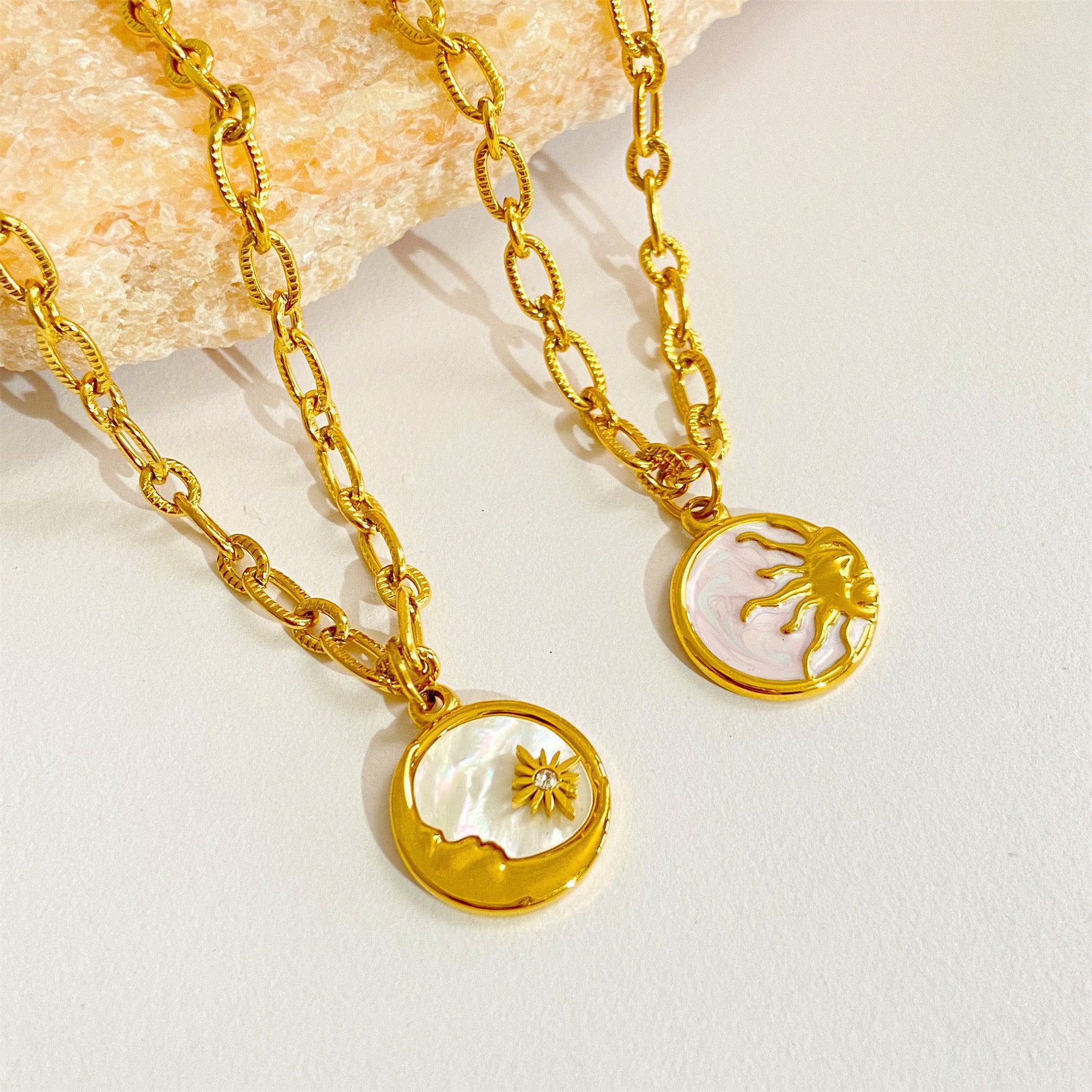 Golden Sol & Pearl Glow Necklace
