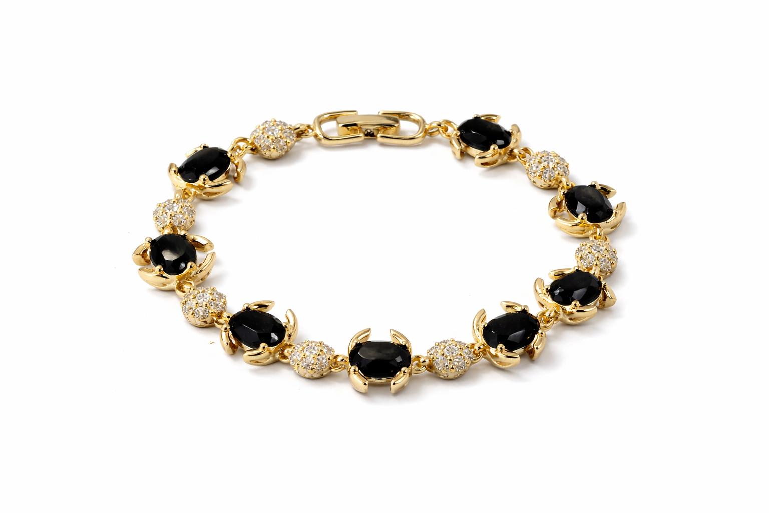Gold Plated 14K – B005

Black Stone Petal Bracelet