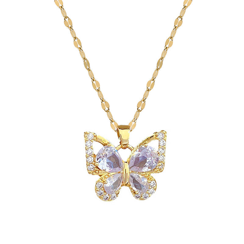 Soft Glam Butterfly Necklace