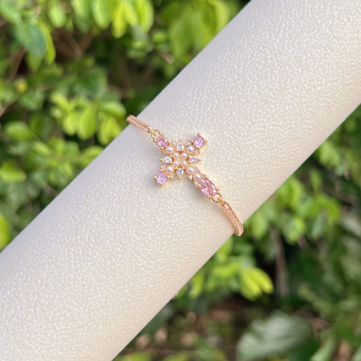 Blush Cross Jewelry Set