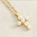 Classic Pearl Cross Necklace