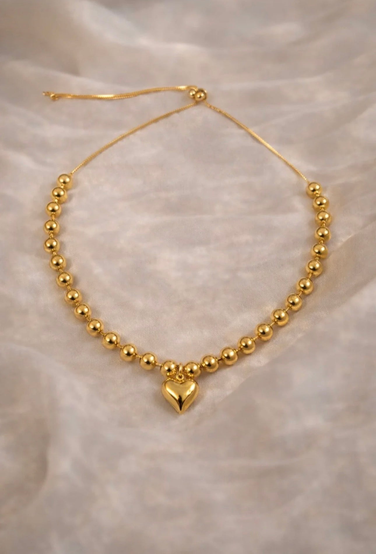 Golden hearts - chunky chain