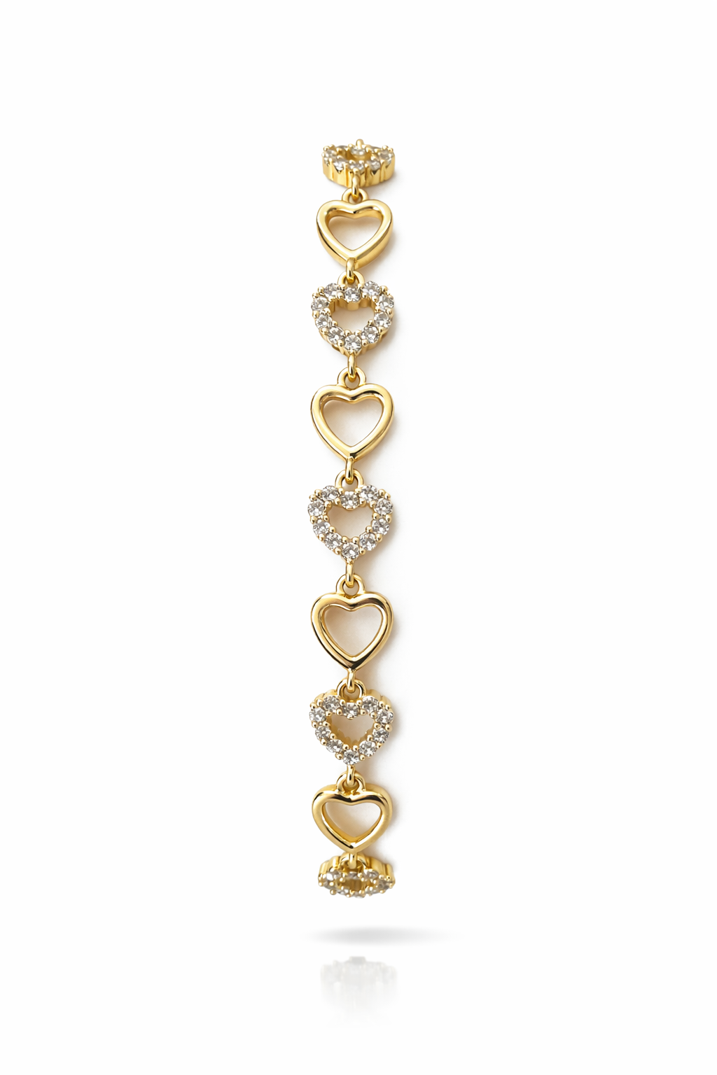 Gold Plated 14K – B009

Open Heart Crystal Bracelet